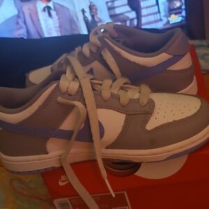 Nike Kids' White and Purple Sneakers